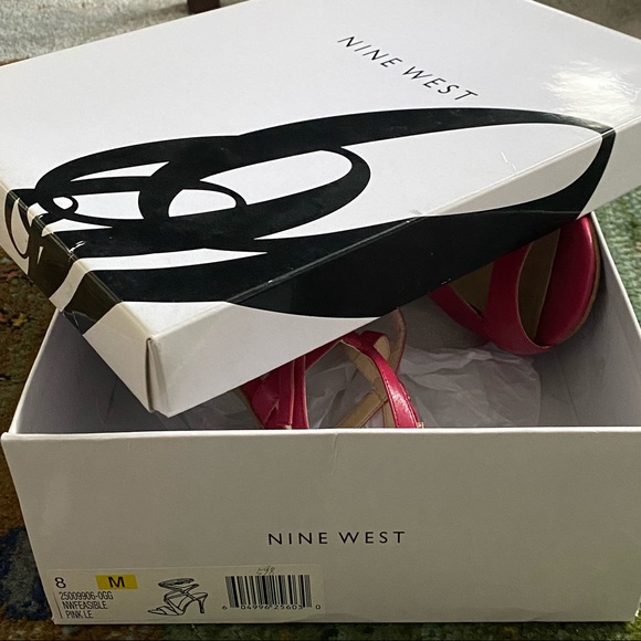 Nine West Pink Strappy High Heel Sandals - Picture 7 of 8